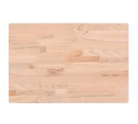 HETFTJN Dessus de Table en Bois de Hêtre Massif 60x40x2,5 cm - Plateau Rectangulaire Non Traité de Rechange pour Table Basse, Bureau, Comptoir de Bar ou Meuble de Rangement