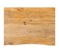 HETFTJN Dessus de Table en Bois de Manguier Massif, Plateau de Table Rectangle à Bord Vivant 70x60x3,8 cm, Plan de Travail Rustique et Unique pour Table de Salle à Manger et Bureau à la Maison