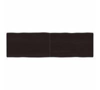 HETFTJN Dessus de Table Pliable en Chêne Massif Marron Foncé 140x40 cm - Plateau de Remplacement en Bois Véritable avec Bord Vivant pour Bureau et Mobilier de Maison ou Commerce