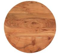 HETFTJN Dessus de Table Rond Ø 50 cm en Bois d'Acacia Massif Non Traité, Plateau de Remplacement Épaisseur 2,5 cm pour Table d'Appoint, Table de Bar et Projets de Meubles DIY