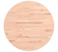 HETFTJN Dessus de Table Rond Ø50x2,5 cm en Bois de Hêtre Massif - Plateau de Remplacement Non Traité pour Table d'Appoint, Table de Bar, Guéridon ou Création DIY Meuble Professionnel et Maison