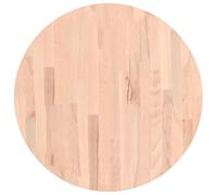 HETFTJN Dessus de Table Rond Ø60x4 cm en Bois de Hêtre Massif Non Traité - Plateau de Remplacement Résistant pour Table Basse, Bureau ou Projet de Mobilier DIY Salon et Café
