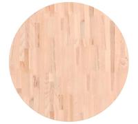 HETFTJN Dessus de Table Rond Ø80x1,5 cm en Bois de Hêtre Massif Non Traité - Plateau de Remplacement pour Table Basse, Salle à Manger, Salon et Créations Meubles DIY