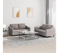 HETFTJN Ensemble de canapé 2 places taupe, 138 cm, en tissu résistant, structure en contreplaqué, design moderne avec coussins, pour salon, balcon, chambre d'adolescent