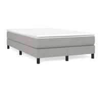 HETFTJN Ensemble Lit Complet 120x200 cm avec Sommier, Matelas à Ressorts Ensachés et Surmatelas en Mousse, Cadre de Lit Tapissier en Tissu Gris Clair pour Adulte