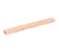 HETFTJN Étagère Murale 100x10x6 cm en Bois de Chêne Massif Non Traité - Tablette Rustique à Bord Vivant pour Salle de Bain, Bureau et Décoration Intérieure - Support de Rangement Artisanal