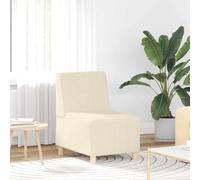 HETFTJN Fauteuil crème, 55 x 74 x 82 cm, en tissu côtelé, avec pieds en bois solides, design moderne, confortable, pour salon, chambre à coucher, balcon