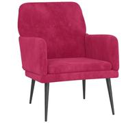HETFTJN Fauteuil de salon en velours - 62 x 79 x 79 cm - Avec structure en métal - Meuble de salon rembourré - Pour salon, chambre à coucher et lecture Nook