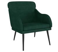 HETFTJN Fauteuil lounge - Vert foncé - 63 x 76 x 80 cm - En velours - Avec structure en métal - Charge maximale : 110 kg - Peu encombrant - Pour salon, chambre à coucher, balcon
