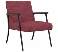 HETFTJN Fauteuil moderne - Rouge bordeaux - 59 x 75 x 78 cm - En tissu avec cadre en bois et acier - Fauteuil de lecture ergonomique pour salon, chambre à coucher et Urban Living