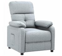 HETFTJN Fauteuil relax gris clair 73 x 90 x 100 cm - Tissu manuel - 3 positions - Fonction couchage - Cadre en bois et métal - Charge maximale : 110 kg - Design moderne pour salon, chambre à coucher