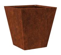 HETFTJN Jardinière surélevée 30 x 30 x 30 cm en acier résistant aux intempéries argenté pour jardin, terrasse et balcon, durable et peu encombrant