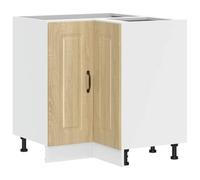 HETFTJN Kalmar Sonoma - Meuble de cuisine d'angle - Chêne - 75,5 x 75,5 x 81,5 cm - Avec pieds réglables - Design moderne - Construction robuste en bois pour cuisine, salle à manger