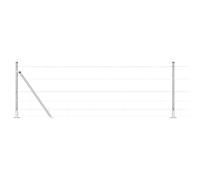 HETFTJN Kit Clôture de Jardin en Acier Galvanisé 25 m x 0,8 m - Ensemble Complet avec 52 Piquets, Solution Robuste pour Délimitation de Terrain, Terrasse et Espace Extérieur