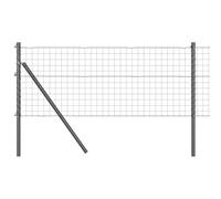 HETFTJN Kit de clôture de jardin de 0,6 m de haut et 25 m de long en acier et PVC résistants aux intempéries, design moderne et construction robuste, pour jardin, terrasse, enclos pour chien, balcon