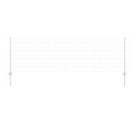 HETFTJN Kit de clôture en acier argenté - 0,8 x 25 m - Avec poteaux de 80 cm - Design de jardin moderne - Robuste - Pour jardin, terrasse, balcon