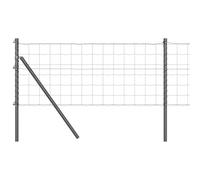 HETFTJN Kit de panneaux de clôture - 0,6 x 50 m - Gris - En acier et PVC - Design moderne - Construction robuste - Pour jardin, terrasse, balcon et comme brise-vue pour l'extérieur