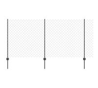 HETFTJN Kit de panneaux de clôture - 1,2 x 10 m - Gris - En acier et PVC - Design moderne - Matériau robuste - Pour jardins, terrasses, patios, balcons et pâturages