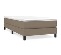 HETFTJN Lit à sommier tapissier, 80 x 200 cm, en tissu taupe, lit simple, avec matelas et surmatelas, design moderne, dureté moyenne, pour chambre à coucher, chambre d'amis, chambre d'adolescent
