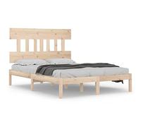 HETFTJN Lit en bois de pin massif 200 x 200 cm - Tête de lit intemporelle - Cadre robuste - Lit double pour matelas de 200 x 200 cm - Lit d'invités - Lit familial