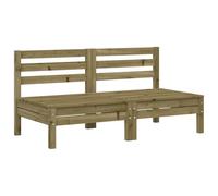 HETFTJN Lot de 2 canapés de jardin en pin imprégné - 63,5 x 63,5 x 62,5 cm - Lattes - Dossier modulaire - Pour balcon, jardin, terrasse, petites surfaces - Salon d'extérieur