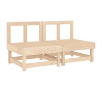 HETFTJN Lot de 2 canapés de jardin, en pin non traité, 61 x 60,5 x 62 cm, aspect lattes, modulables, pour balcon, terrasse, robuste, salon extérieur, pour petits balcons et jardinage urbain