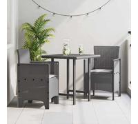 HETFTJN Lot de 2 chaises de jardin - Gris clair - 53 x 49 x 85 cm - En polypropylène résistant aux UV - Design moderne - Robuste et facile à nettoyer - Convient pour terrasse, balcon et camping