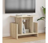 HETFTJN Lot de 2 meubles TV bas en chêne Sonoma 50 x 35 x 45 cm - Meuble TV moderne avec espace de rangement - Meuble TV peu encombrant pour salon, bureau, couloir