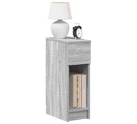 HETFTJN Lot de 2 tables de chevet - Gris Sonoma - 20 x 36 x 60 cm - Avec tiroir en bois - Design moderne - Robuste et facile d'entretien - Pour chambre à coucher, salon, couloir