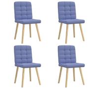 HETFTJN Lot de 4 chaises de salle à manger - Tissu bleu jean - Design moderne - 45 x 54 x 86 cm - Pieds en bois massif rembourrés - Charge maximale : 110 kg - Pour cuisine, salon, chambre d'amis