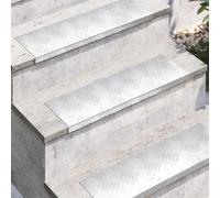 HETFTJN Lot de 5 marches d'escalier en aluminium - 60 x 18 cm - Antidérapant - Argenté - Résistant aux intempéries - Pour l'extérieur et l'intérieur - Design moderne - Facile d'entretien - Pour entrée