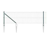 HETFTJN Lot de clôtures de jardin, vertes, 0,6 x 10 m, en acier et PVC, design moderne, éléments de clôture robustes pour chiens, brise-vue, balcon et terrasse