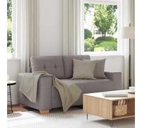 HETFTJN Loveseat Petit canapé-lit moderne taupe 160 cm avec cadre en métal éperlé et housse en polyester confortable et robuste pour salon, chambre à coucher