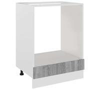 HETFTJN Lyon Armoire à four en bois avec pieds réglables - Design moderne pour petites cuisines - Gris Sonoma - 60 x 46 x 81,5 cm