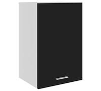 HETFTJN Lyon Armoire suspendue, en matériau dérivé du bois, 2 étagères, 60 kg, montage rapide, peu encombrant, noire, 39,5 x 31 x 60 cm
