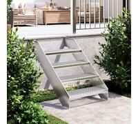 HETFTJN Marche en caillebotis 60 x 24 x 7 cm en acier galvanisé pour marches d'escalier antidérapantes, design en grille robuste, résistant aux intempéries, pour écoles, ateliers et espaces extérieurs