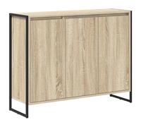 HETFTJN Meuble d'Appoint Sonoma 96,5 x 30 x 75 cm, Buffet Bas de Rangement avec 3 Portes en Bois d'Ingénierie, Commode de Salon Style Industriel et Bahut Moderne pour Séjour