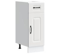 HETFTJN Meuble de Cuisine Kalmar, Armoire de Rangement avec Tiroir et Porte, Caisson Bas Cuisine en Bois d'Ingénierie, Blanc, 30 x 46 x 81,5 cm, Pieds Réglables