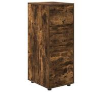 HETFTJN Meuble de Rangement en Bois d'Ingénierie, Commode Chiffonnier avec 4 Tiroirs et Hauteur Réglable, Armoire Compacte pour Salon et Chambre, Chêne Fumé, 40 x 48 x 105 cm