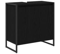 HETFTJN Meuble de salle de bain - Chêne noir - 60 x 30 x 60 cm - Matériau du bois avec 3 portes - Design moderne - Robuste et durable - Pour petite salle de bain, invités, WC