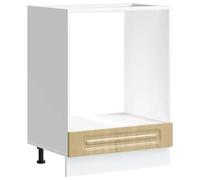 HETFTJN Meuble pour Four Kalmar, Caisson de Cuisine en Bois d'ingénierie, Couleur Chêne Sonoma, 60x46x81,5 cm, Rangement Compact avec Pieds réglables pour Four et Micro-Onde