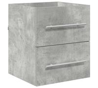 HETFTJN Meuble sous-lavabo, en béton gris, 41 x 38,5 x 48 cm, en matériau dérivé du bois, design moderne avec tiroir et beaucoup d'espace de rangement pour petites salles de bains, toilettes d'invités