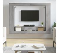 HETFTJN Meuble TV - Gris - Sonoma - 152 x 22 x 113 cm - En matériau dérivé du bois - Avec espace de rangement - Design moderne pour salon et chambre à coucher