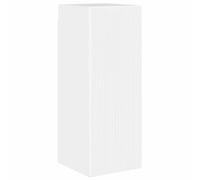 HETFTJN Meuble TV Mural Blanc Brillant, Petit Meuble de Rangement Suspendu en Bois d'Ingénierie pour Salon, Armoire Murale Gain de Place avec 1 Porte et 3 Étagères, 30 x 31 x 80 cm