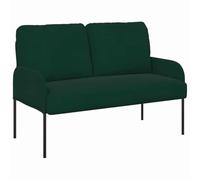 HETFTJN Mini canapé, moderne, en contreplaqué, 110 cm, avec pieds en métal et coussin rond, pour salon, chambre d'adolescent et terrasse extérieure - Vert foncé