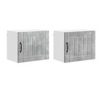 HETFTJN Panneau de Lave-Vaisselle et Armoire Murale Cuisine Lucca Lot de 2, Meuble en Bois d'Ingénierie pour Rangement, Style Contemporain, Gris Béton, 50 x 31 x 40 cm