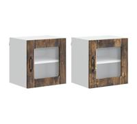 HETFTJN Panneau de Lave-Vaisselle Lucca 2 pcs en Bois d’Ingénierie, Façade de Cuisine Design Contemporain, Habillage pour Électroménager et Meuble, Finition Chêne Fumé, 40 x 31 x 40 cm