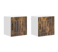 HETFTJN Panneau de Lave-Vaisselle Lucca 2 pcs, Façade de Cuisine en Bois d'Ingénierie, 40x31x40 cm, Coloris Chêne Fumé pour Aménagement Moderne et Décoration Intérieure de Cuisine