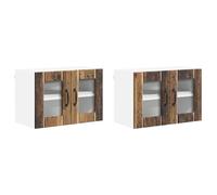 HETFTJN Panneau de Lave-Vaisselle Lucca 2 pcs, Façade de Meuble de Cuisine Moderne en Bois d'ingénierie, Finition Bois Ancien, 60 x 31 x 40 cm, Élégant et Durable pour aménagement intérieur
