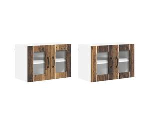 HETFTJN Panneau de Lave-Vaisselle Lucca 2 pcs, Façade de Meuble de Cuisine Moderne en Bois d'ingénierie, Finition Bois Ancien, 60 x 31 x 40 cm, Élégant et Durable pour aménagement intérieur